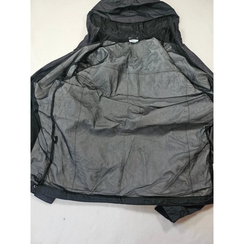 Columbia Mens CWU Omni-Tech Rain Jacket Black Hooded Mesh Lined Lg wind breaker - Picture 12 of 16